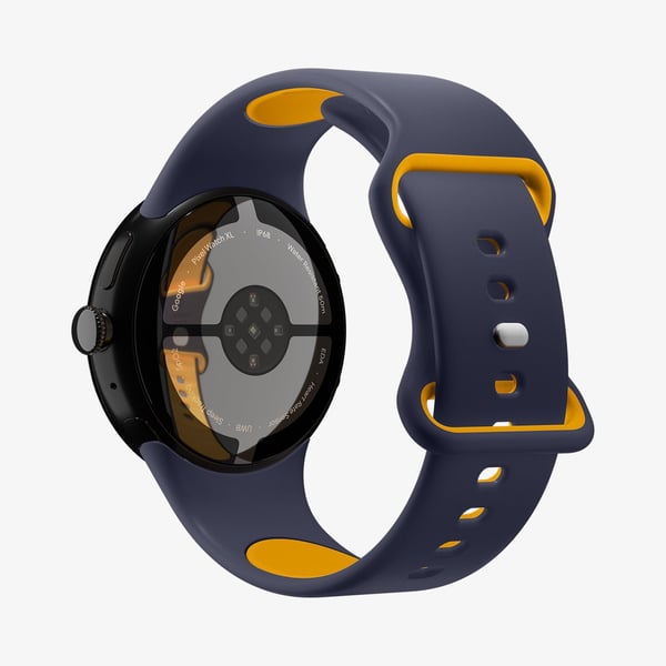 Spigen Nano Pop, Band, Smartklokke, Marineblå, Gult, Google, Pixel Watch 4 (45mm), Silikon