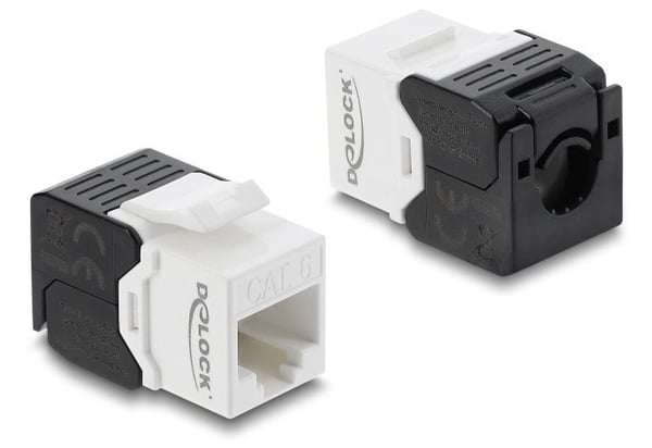 DeLOCK 90802, Tasainen, musta, Valkoinen, RJ-45, LSA, Naaras, 22/24