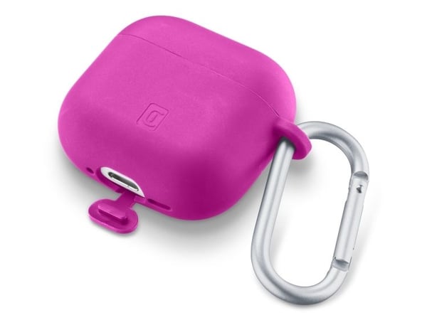 Airpods 4 ladeveske Cellular Line Bounce, silikon, rosa