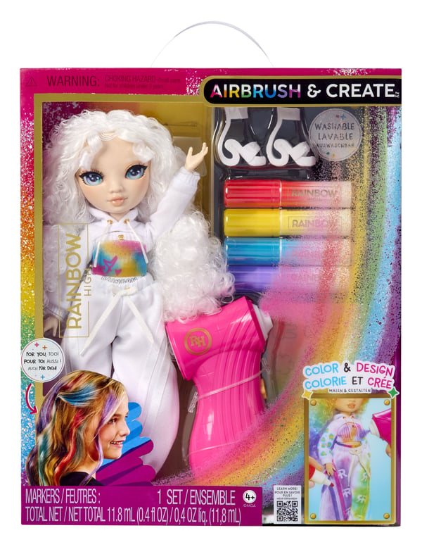 Rainbow High Air Brush & Create Fashion Dolls -Green Eyes, Motedukke, Jente, 4 år, Gutt/Jente, 280 mm, Flerfarget