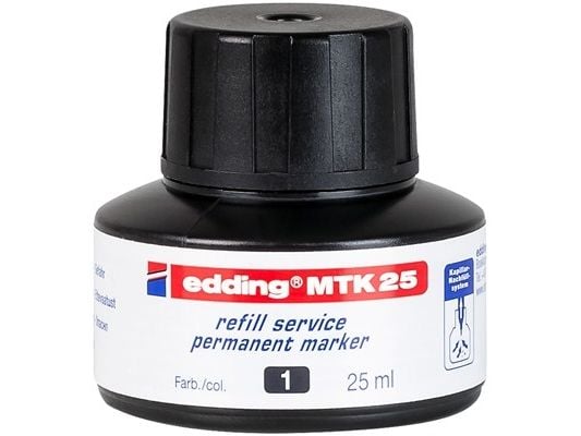 edding MTK 25 - Bläck - permanent - svart - 25 ml