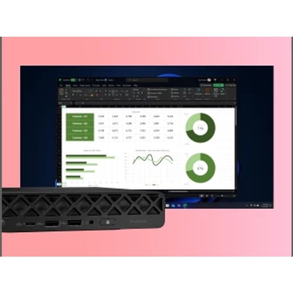 HP ProDesk 4 Mini G1i AI, Intel Core Ultra 5, 225T, 24 GB, DDR5-SDRAM, 512 GB, Windows 11 Pro
