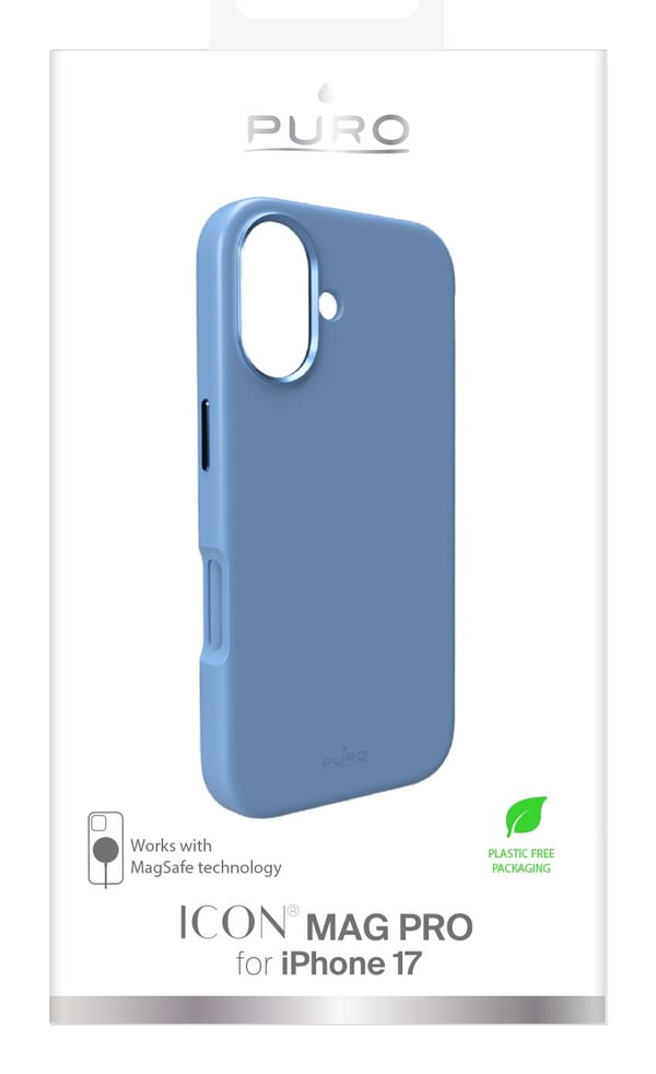 PURO ICON MAG PRO, Etui, Apple, iPhone 17, 15,5 cm (6.1"), Blå