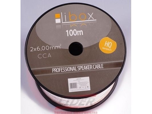 LIBOX LB0049 kaiutinkaapeli 2x6,00, 100 m