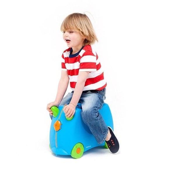 Trunki Terrance, Tralle, Hard overflate, Blå, Plast, 4 hjul, Glidelås