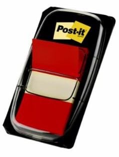 Post-It 680-1, Punainen, 25,4 mm, 43,2 mm, 50 arkkia