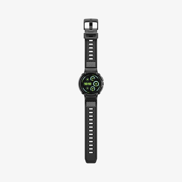 Spigen Rugged Armor Pro + Stand, Watch case, Google, Pixel Watch 4 (41mm) Case, Termoplastisk polyuretan (TPU), Svart, 1 styck