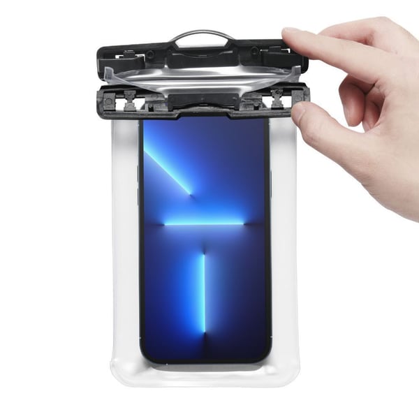 Spigen Aqua Shield - Beskyttende vanntett eske for mobiltelefon - polyvinylklorid (PVC) - krystallklar - 6.9"