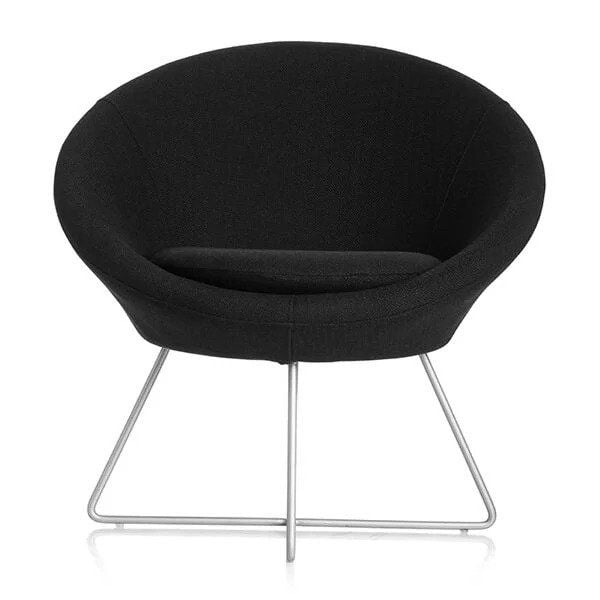 Loungestol Paris Black med grå aluminiumsben