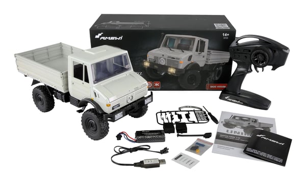 Amewi Mercedes-Benz Unimog Basic 4WD vaaleanharmaa RTR 1 12 (22631)
