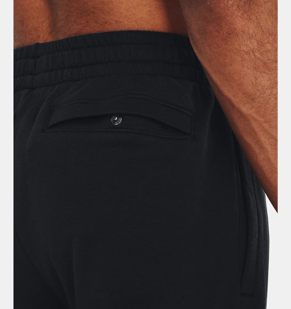 Under Armour UA Rival Fleece, Treningsbukser, Hankjønn, Svart, Voksen, Black / White, Monokromatisk