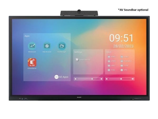 Sharp PN-LC862, Digital skiltingstavle (flatskjerm), 2,18 m (86"), LCD, 3840 x 2160 piksler, Wi-Fi, 16/7