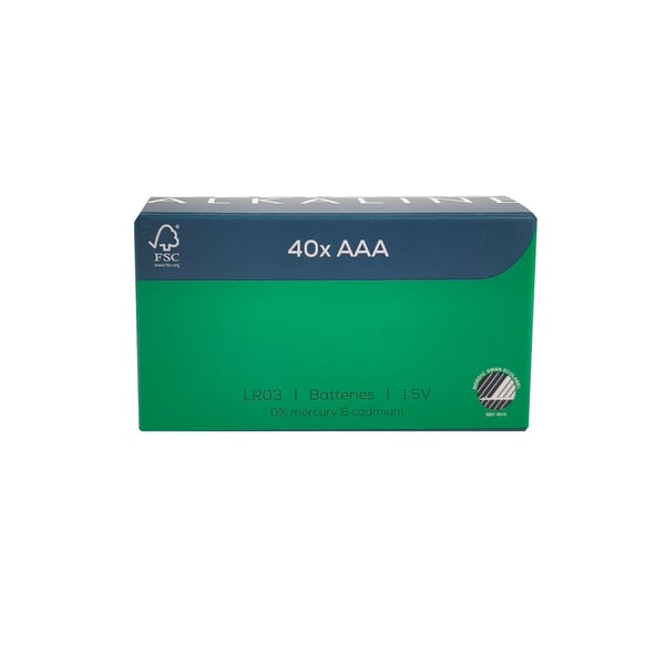 DELTACO - Batteri 40 x AAA / LR03 - Alkalisk - 1300 mAh
