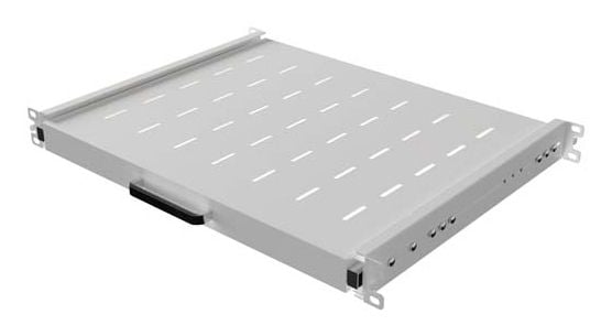 Lanberg AK-1020-S utdragbar rackhylla 19" 1U 445 x 350 mm 35 kg 4-punktsfäste