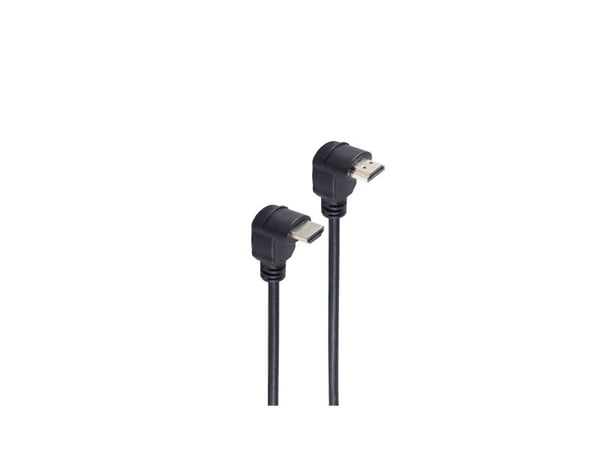 shiverpeaks BASIC-S HDMI-kabel, A-plugg - vinklet A-plugg vinklet, 1,5 m, gullbelagte kontakter, for Full HD (BS77471-6)