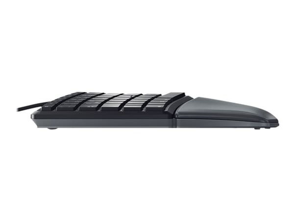CHERRY KC 4500 ERGO, Täysikokoinen (100 %), USB, AZERTY, Musta