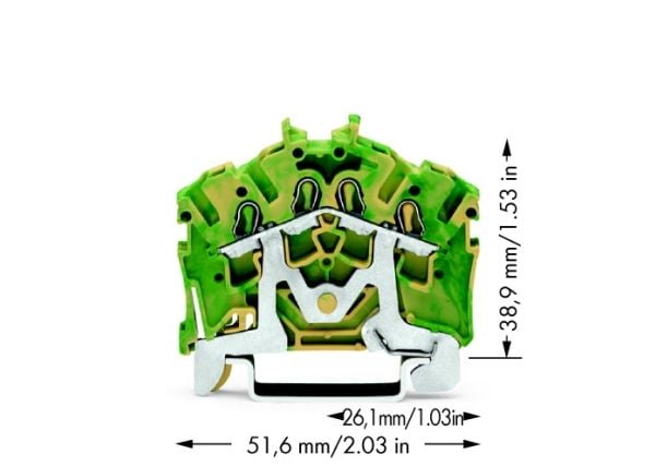 Wago 4-leder klemr ekke 2,5mm2 (2002-6407)
