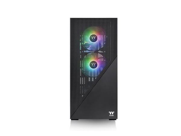 Thermaltake Divider 370 TG ARGB - Mid tower - utökad ATX - genomskinlig sidopanel (härdat glas) - ingen strömförsörjning (PS/2) - svart - USB/ljud