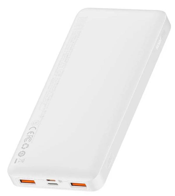Baseus PPBD050502, 10000 mAh, Litium polymeeri (LiPo), Adaptive Fast Charging, 20 W, Valkoinen