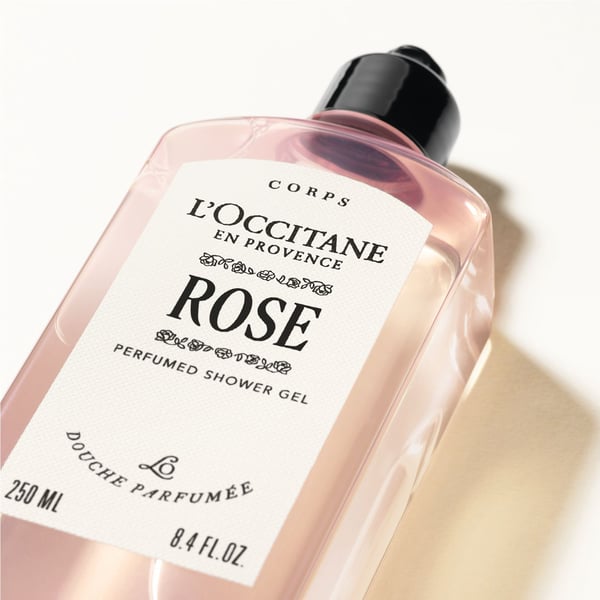 L'Occitane Rose Shower Gel 250ml Floral Body Wash with Romantic Rose Scent
