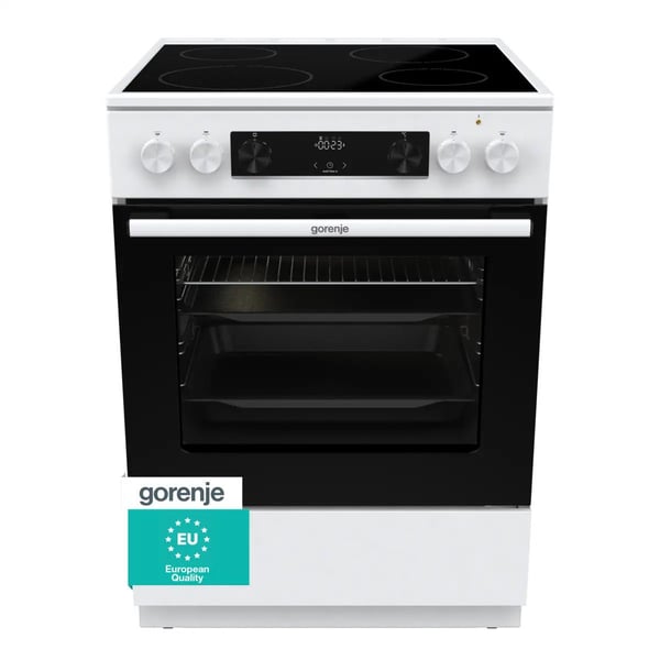 Gorenje Advanced GEC6C40WD - Komfyr - frittstående - bredde: 60 cm - dybde: 60 cm - høyde: 85 cm - med selvrens - hvit