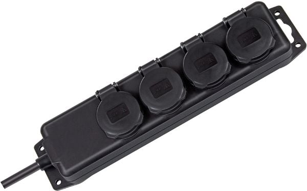 Brennenstuhl BN-1159960, 4 AC-pistorasia(a), 230 V, Musta, 2 m, 340 mm, 105 mm