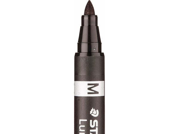 STAEDTLER Lumocolor permanent marker duo, 30 mustaa tussia, kaksi kärkeä, viivan leveys: 0,6 mm / 1,5 mm, - 1 kpl (348-9 CA30)