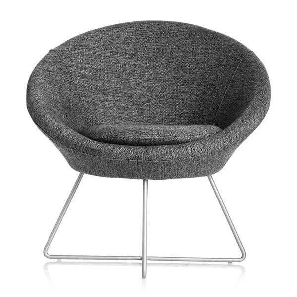 Loungestol Paris Grey med aluminiumsgrå ben