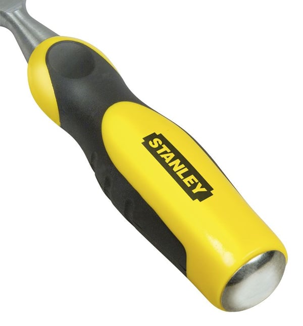 Stanley 0-16-870, Bred meisel, Meisel skjær, Stål, Sort, Gult, Ergonomisk, 6 mm