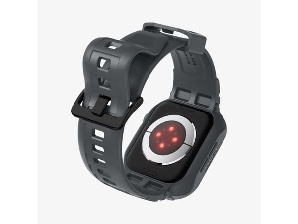 Spigen Rugged Armor Pro, Box, SmartWatch, Harmaa, Apple, Kello (45mm), Termoplastinen polyuretaani (TPU)