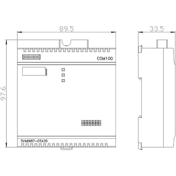 Siemens 3VA9977-0TA20 Katkaisijan lisävaruste 1 kpl (L x K x S) 90 x 90 x 33,5 mm, 208 g, 270 mm, 190 mm, 20 mm