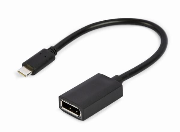 Cablexpert - Adapterkabel - USB-C (hane) till DisplayPort (hona) - USB 3.1 - 15 cm - 4K60Hz UHD-stöd - svart