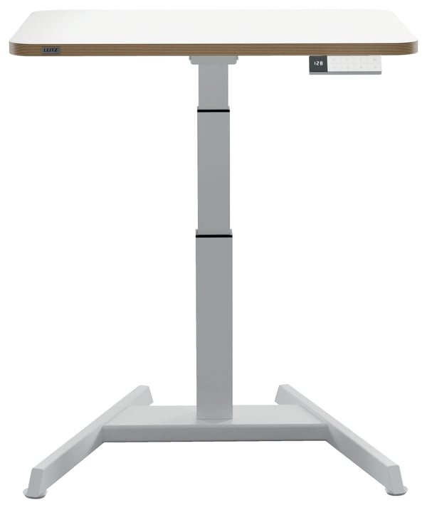 Leitz Ergo Small - Sitte-/ståpult - rektangulær - elektrisk høydejustering - hvit - hvit