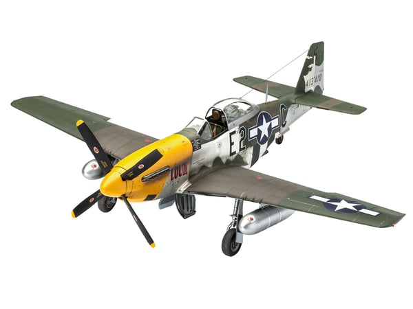 Revell P-51D Mustang, Flymodell med fastvinge, Monteringssett, 1:32, P-51D Mustang, Hankjønn, Plast