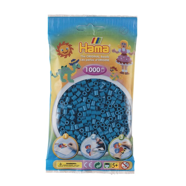 Hama Beads 207-83, Håndverkssett for barn, 5 år, PVC, blå, 1000 stk