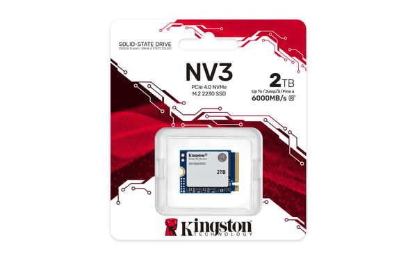 Kingston NV3 SNV3SM3/2T0 SSD 2 TB M.2 2230 PCIe 4.0 x4 NVMe 6000 MB/s