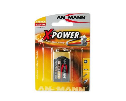 ANSMANN X-POWER 9 V-Block - Batteri 6LF22 - Alkalisk