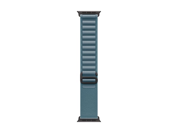 Apple - Älykellosilmukka - 49 mm, musta titaaniviimeistely - pieni koko - vaaleansininen - Watch Hermès Series 9, SE 3, Series 10, Series 11, Serie...