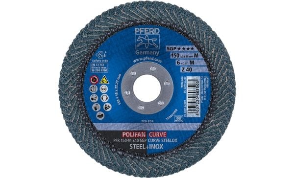 PFERD 67689072, 15 cm, 10200 RPM, 40 g, 10 stykker