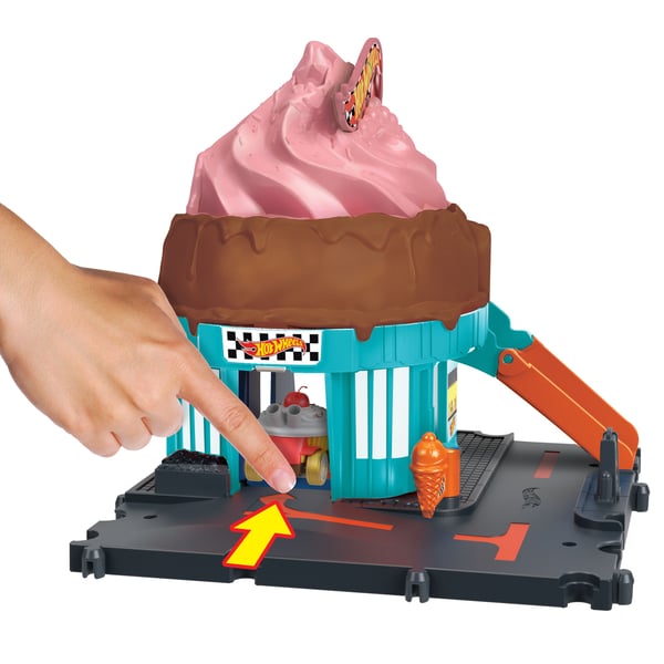 Hot Wheels HTN77 lekset City Downtown Ice Cream Swirl, 1 leksaksbil, från 3 år
