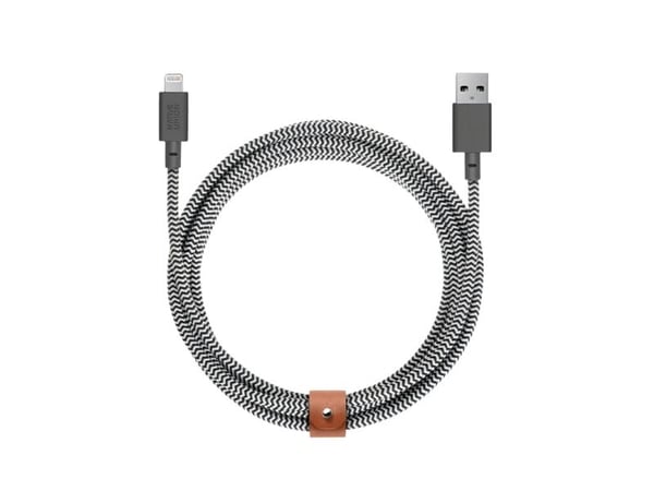 Native Union Belt Cable XL - Lightning-kabel - Lightning hann til USB hann - 3 m - sebra