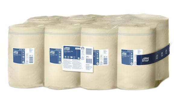 Aftørringspapir Tork Basic M1 gul 115m 1-lag - (11 ruller pr. karton)