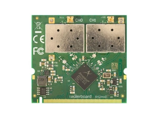 Mikrotik R52HND, Intern, Trådløs, MiniDV, WLAN, Wi-Fi 4 (802.11n), Grønn