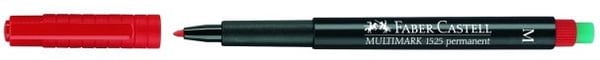 Permanentmarker faber-castell, multi, medium, röd