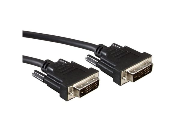 Value DVI - DVI 1m, 1 m, DVI-D, DVI-D, Hankjønn, Hankjønn, Sort