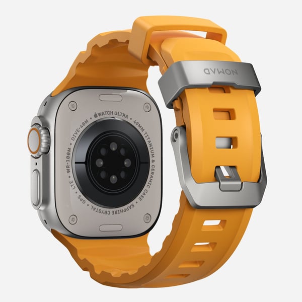 Nomad Rocky Point Band, Band, Smartwatch, Självtorkning, Apple, Ultra / 46mm, Läder, Titan