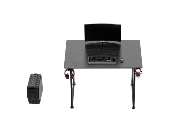 Ultradesk ENTER V2, Suora, Suorakaiteen muotoinen, Pelaaminen, Musta, 1000 mm, 600 mm