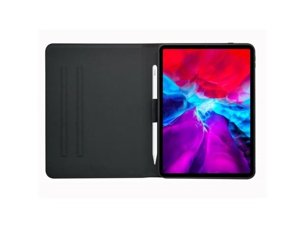 Celly BookBand - Flipomslag til tablet - Faxu-læder - sort - 10.2" - Applen 10.2-tuumaiseen iPadiin (7. sukupolvi, 8. sukupolvi)