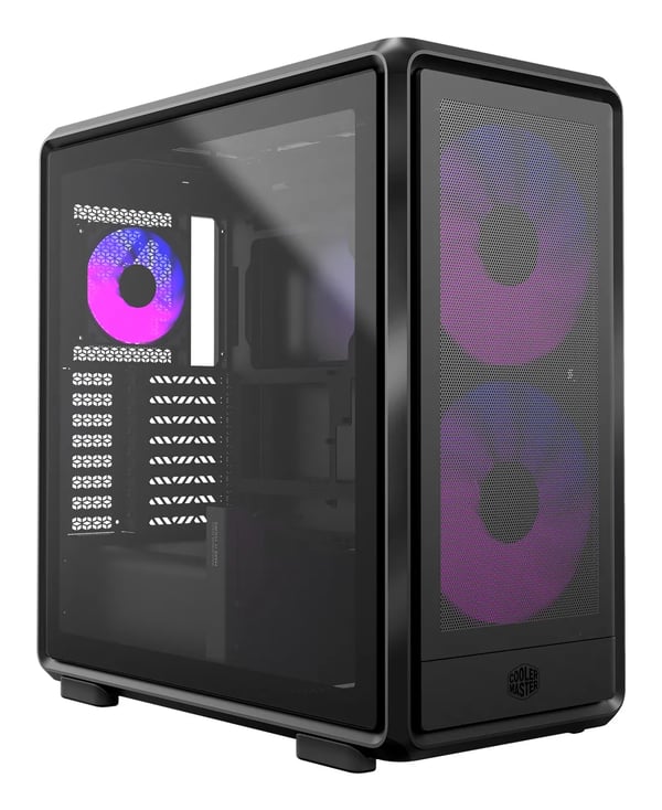 Cooler Master MasterFrame 600 Mesh - Mid tower - SSI CEB - sidepanel med vindu (herdet glass) (ATX) - svart - USB/lyd