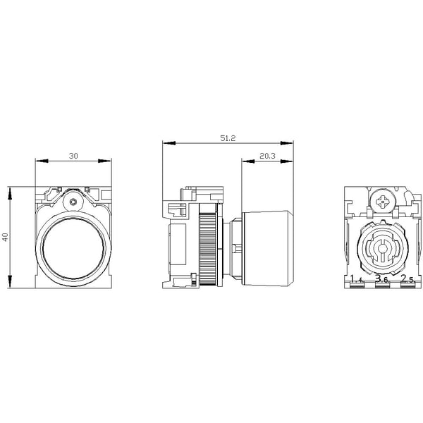 Siemens 3SU1251-0EB20-0AA0, 105 g, 80 mm, 30 mm, 30 mm